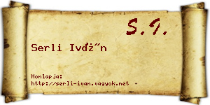 Serli Iván névjegykártya