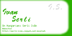 ivan serli business card